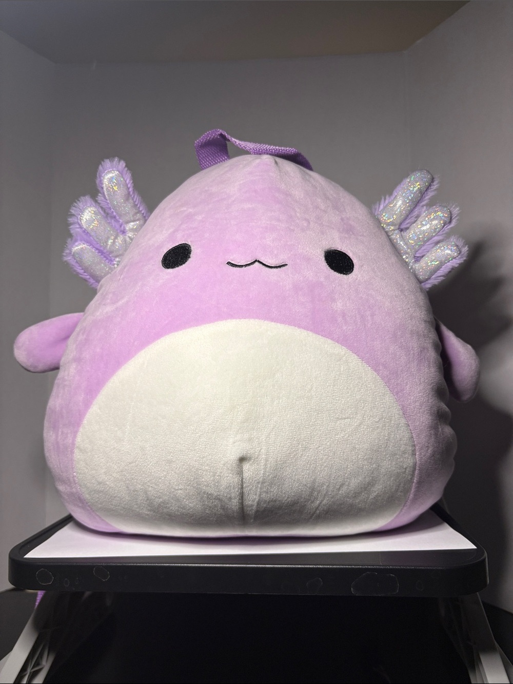 Monica the‎ Axolotl Squishmallow Plushy Backpack NWOT